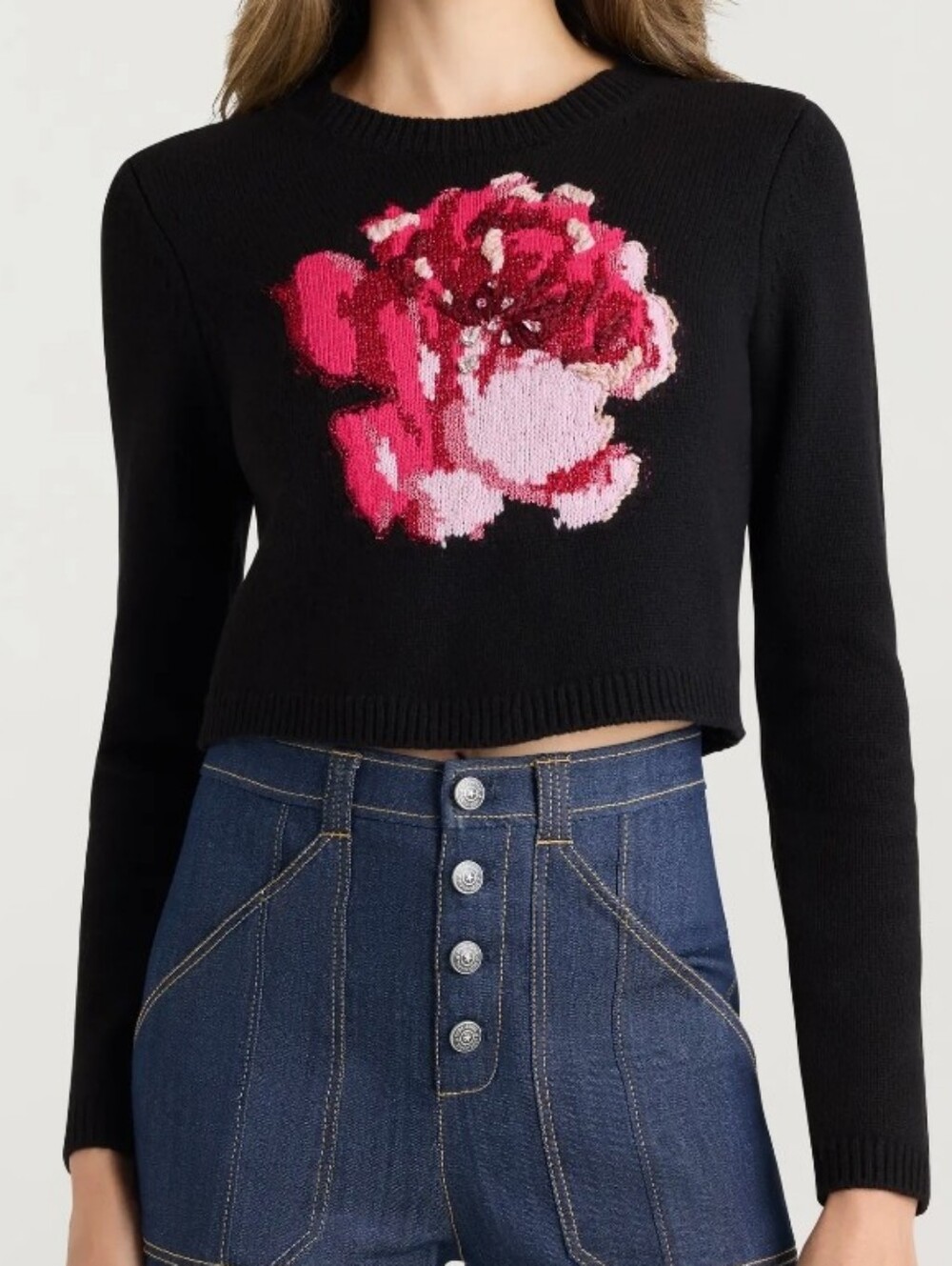 Cinq a sept Issa eritage rose sweater